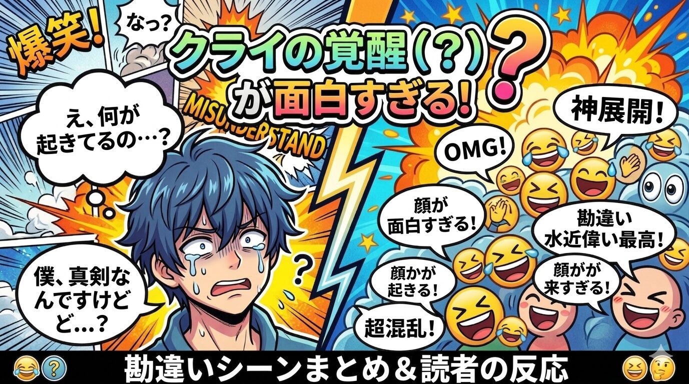 クライの覚醒（？）が面白すぎる！周囲の勘違いシーンまとめと読者の反応