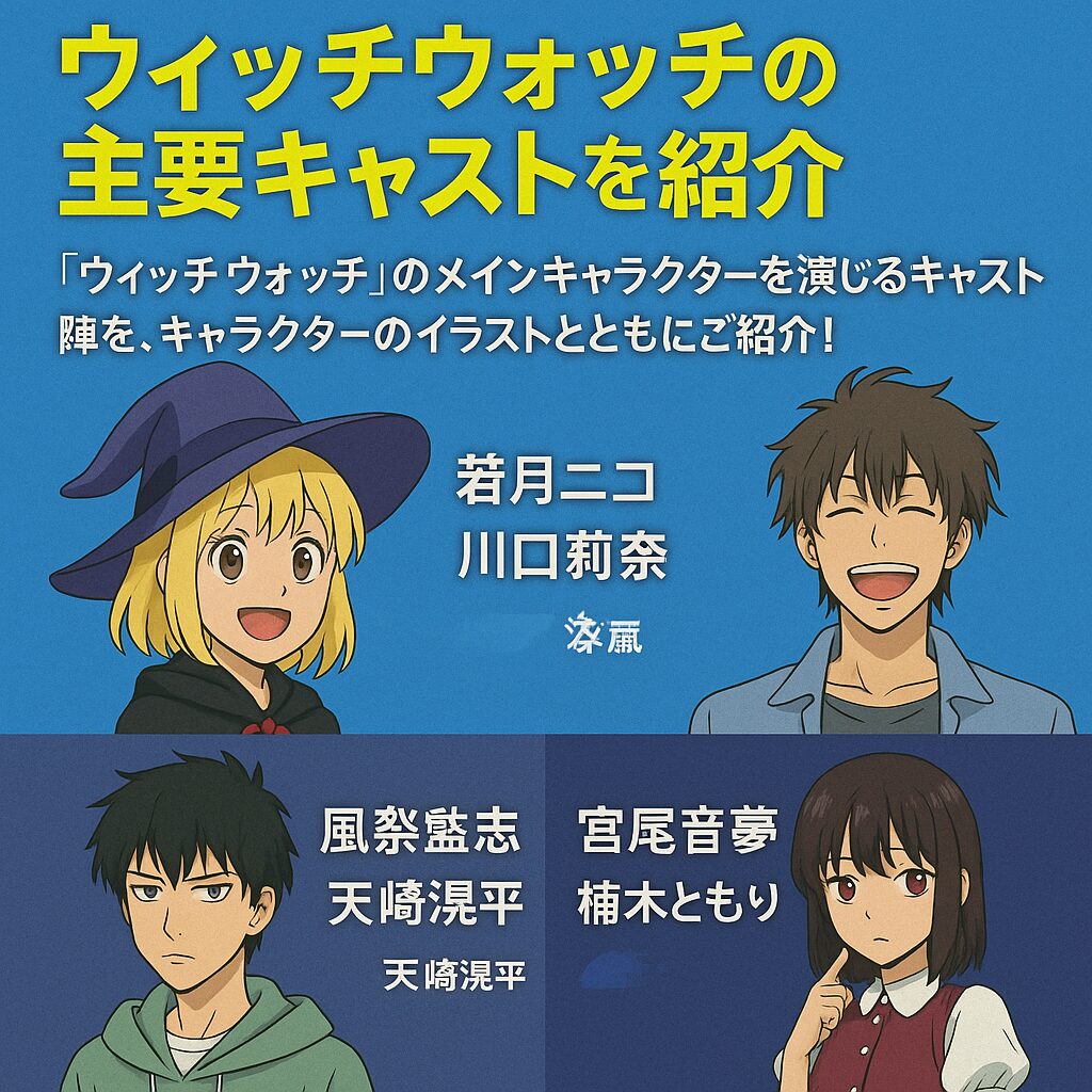 ウィッチウォッチの主要キャストを紹介